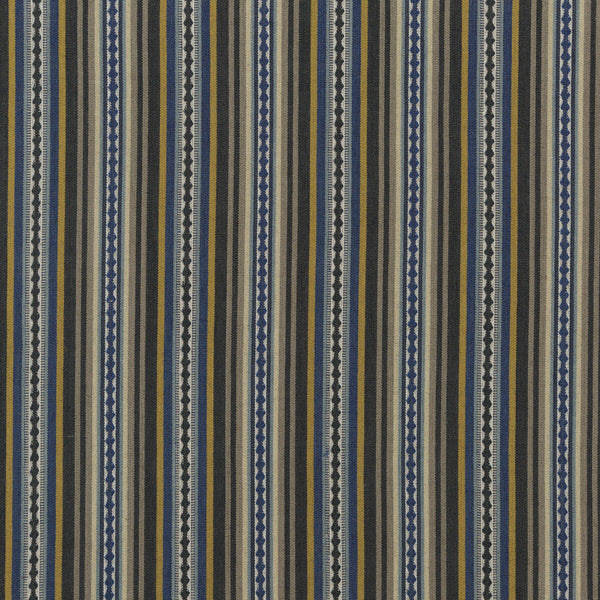 Dalton Stripe - Indigo/Ochre Blue By Mulberry | Festival |  Multipurpose Weave
