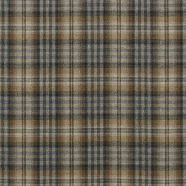 Nevis - Granite Black By Mulberry | Festival |Plaid / Check  Upholstery Weave