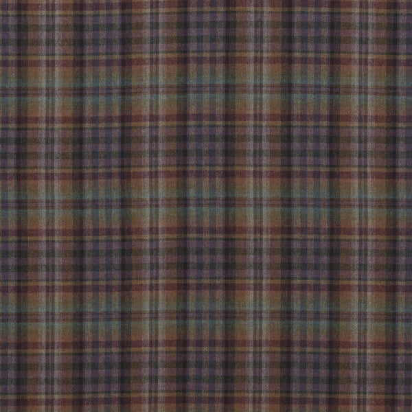 Nevis - Teal/Sienna/Mauve Teal By Mulberry | Festival |Plaid / Check  Upholstery Weave