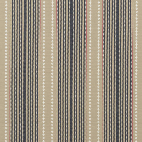 Brighton Stripe - Indigo/Linen Blue By Mulberry | Festival |  Upholstery Weave