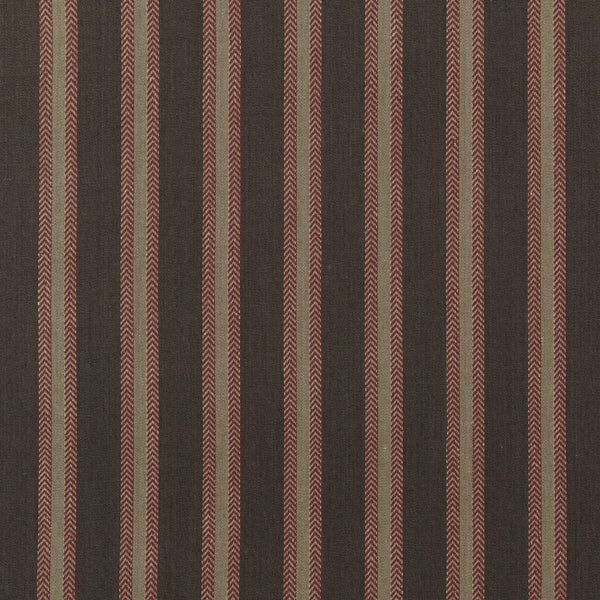Chester Stripe - Woodsmoke/Russet Brown By Mulberry | Festival |  Upholstery Weave