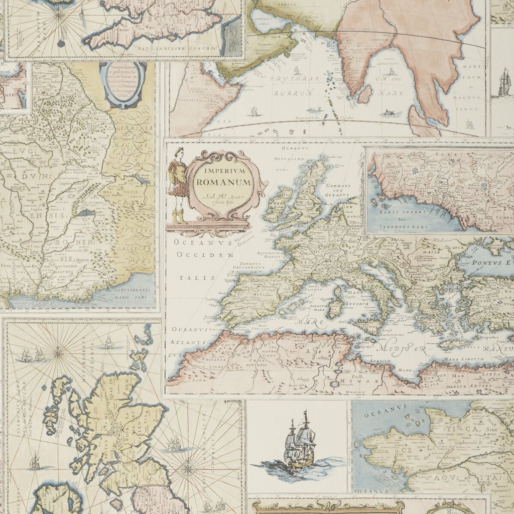 Samples and Purchasing available for Bohemian Travels - Multi Multi By Mulberry | Bohemian Romance |Novelty  Wallcovering Print at Designer Wallcoverings and Fabrics