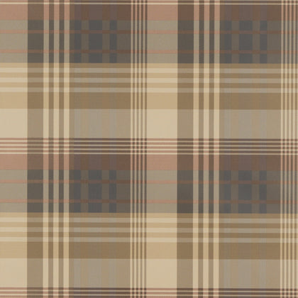 Mulberry Ancient Tartan - Red/Charcoal  By Mulberry | Bohemian Romance |Geometric Plaid / Check Wallcovering Print