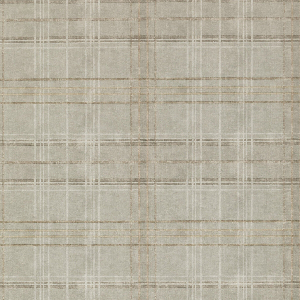 Samples and Purchasing available for Shetland Plaid - Woodsmoke Grey By Mulberry | Modern Country |Geometric Plaid / Check Wallcovering Print at Designer Wallcoverings and Fabrics