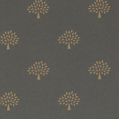 Grand Mulberry Tree - Charcoal Black By Mulberry | Modern Country |Botanical & Floral Small Scale Wallcovering Print