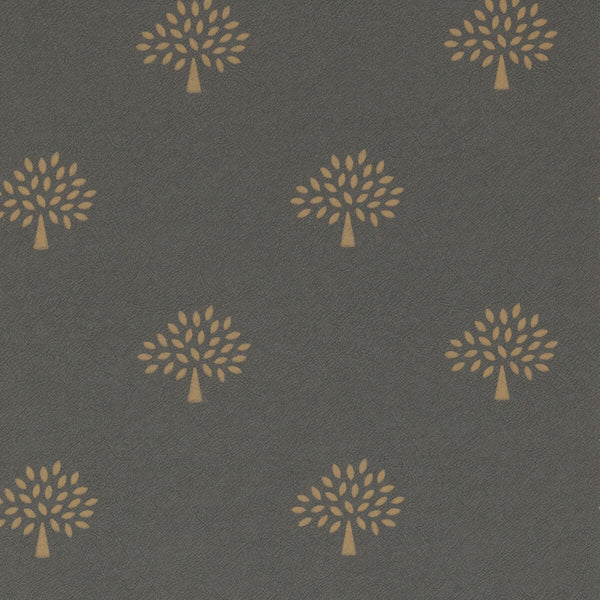 Grand Mulberry Tree - Charcoal Black By Mulberry | Modern Country |Botanical & Floral Small Scale Wallcovering Print
