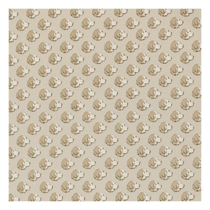On The Scent - Stone Beige By Mulberry | Modern Country |Animal/Insects Small Scale Wallcovering Print