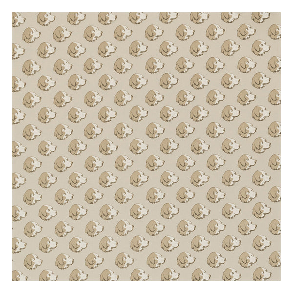 On The Scent - Stone Beige By Mulberry | Modern Country |Animal/Insects Small Scale Wallcovering Print
