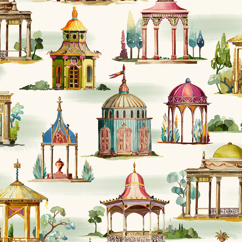 Follies - Plum By Mulberry | Icons Wallcoverings |Novelty  Wallcovering