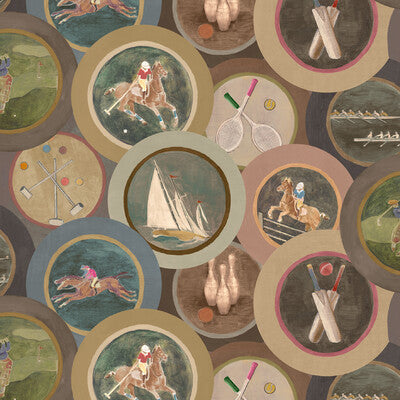 Sporting Life - Woodsmoke By Mulberry | Icons Wallcoverings |Novelty  Wallcovering