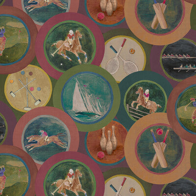 Sporting Life - Plum By Mulberry | Icons Wallcoverings |Novelty  Wallcovering