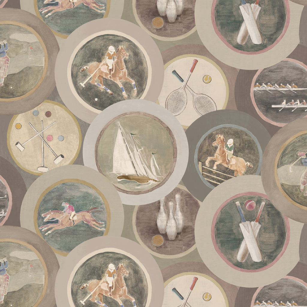 Sporting Life - Antique By Mulberry | Icons Wallcoverings |Novelty  Wallcovering