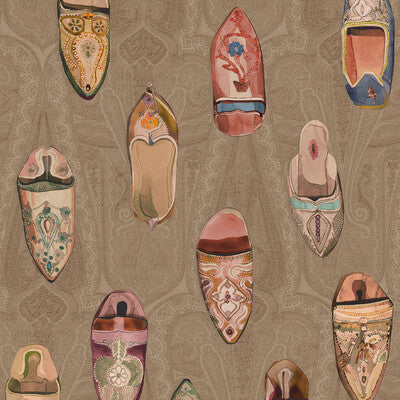 Babouches - Antique By Mulberry | Icons Wallcoverings |Novelty  Wallcovering