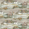 Morning Gallop - Grey/Sand By Mulberry | Icons Wallcoverings | Animal/Insects Wallcovering