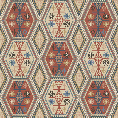 Buckland - Red/Blue By Mulberry | Icons Wallcoverings |Global  Wallcovering