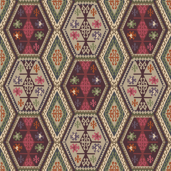 Buckland - Red/Plum By Mulberry | Icons Wallcoverings |Global  Wallcovering