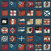 Naval Ensigns - Indigo/Red  By Mulberry | Icons Wallpapers |Novelty Nautical Wallcovering