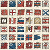 Naval Ensigns - Red/Blue By Mulberry | Icons Wallcoverings |Novelty Nautical Wallcovering