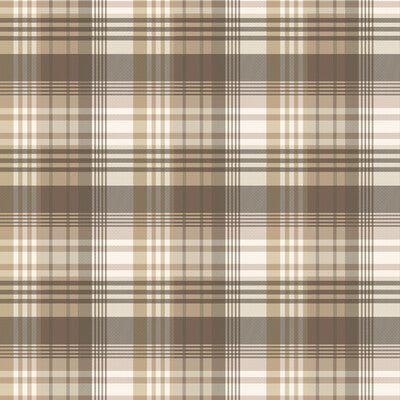 Mulberry Ancient Tartan - Woodsmoke By Mulberry | Icons Wallcoverings | Plaid / Check Wallcovering