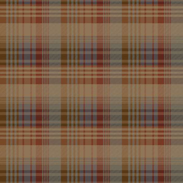 Mulberry Ancient Tartan - Red/Blue By Mulberry | Icons Wallcoverings | Plaid / Check Wallcovering