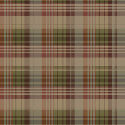 Mulberry Ancient Tartan - Red/Plum By Mulberry | Icons Wallcoverings | Plaid / Check Wallcovering