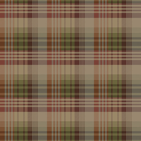 Mulberry Ancient Tartan - Red/Plum By Mulberry | Icons Wallcoverings | Plaid / Check Wallcovering