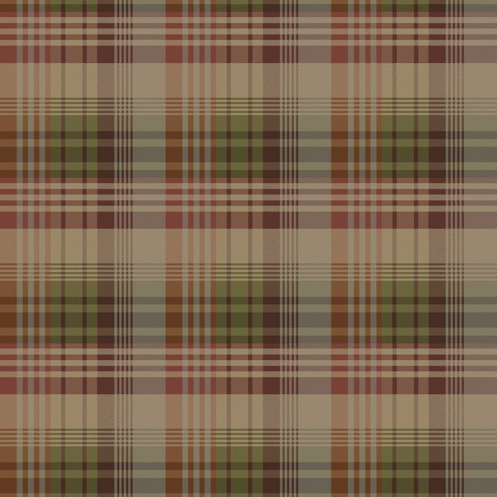 Mulberry Ancient Tartan - Red/Plum By Mulberry | Icons Wallcoverings | Plaid / Check Wallcovering
