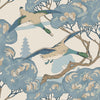 Grand Flying Ducks - Blue By Mulberry | Icons Wallcoverings |Novelty Flora & Fauna Wallcovering