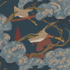 Grand Flying Ducks - Red/Blue  By Mulberry | Icons Wallpapers |Novelty Flora & Fauna Wallcovering