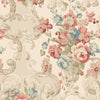 Floral Rococo - Red/Green  By Mulberry | Icons Wallpapers | Botanical & Floral Wallcovering