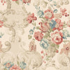 Floral Rococo - Red/Green By Mulberry | Icons Wallcoverings | Botanical & Floral Wallcovering