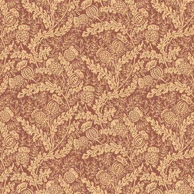 Mulberry Thistle - Plum Red By Mulberry | Print Club Wallcovering |Botanical & Floral  Wallcovering