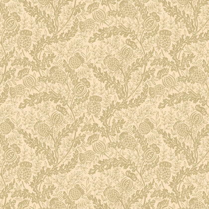 Mulberry Thistle - Lovat Green By Mulberry | Print Club Wallcovering |Botanical & Floral  Wallcovering