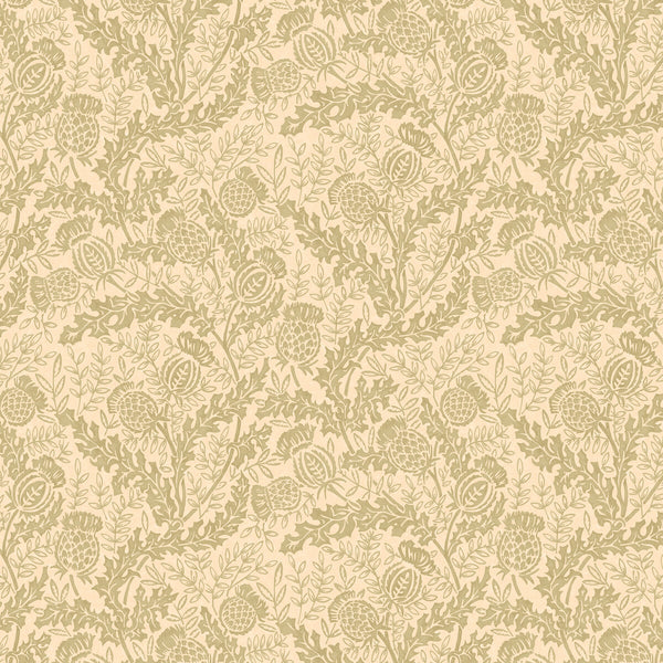 Mulberry Thistle - Lovat Green By Mulberry | Print Club Wallcovering |Botanical & Floral  Wallcovering