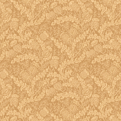 Mulberry Thistle - Ochre Yellow By Mulberry | Print Club Wallcovering |Botanical & Floral  Wallcovering