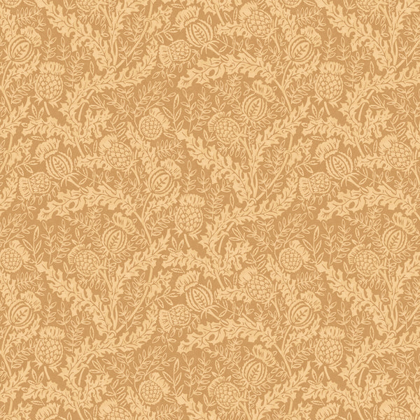 Mulberry Thistle - Ochre Yellow By Mulberry | Print Club Wallcovering |Botanical & Floral  Wallcovering