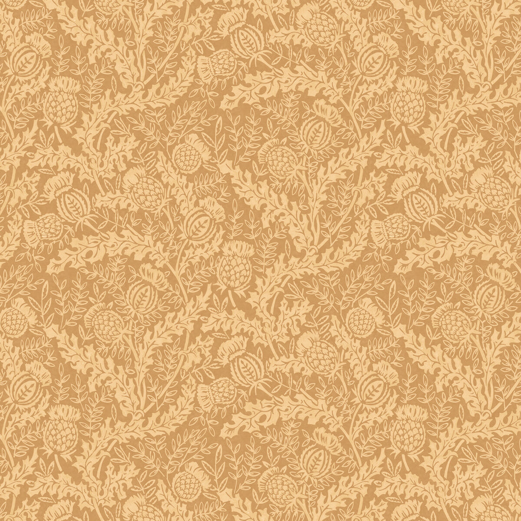 Mulberry Thistle - Ochre Yellow By Mulberry | Print Club Wallpaper |Botanical & Floral  Wallcovering
