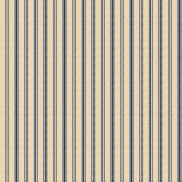 Somerton Stripe - Indigo Blue By Mulberry | Print Club Wallpaper |  Wallcovering