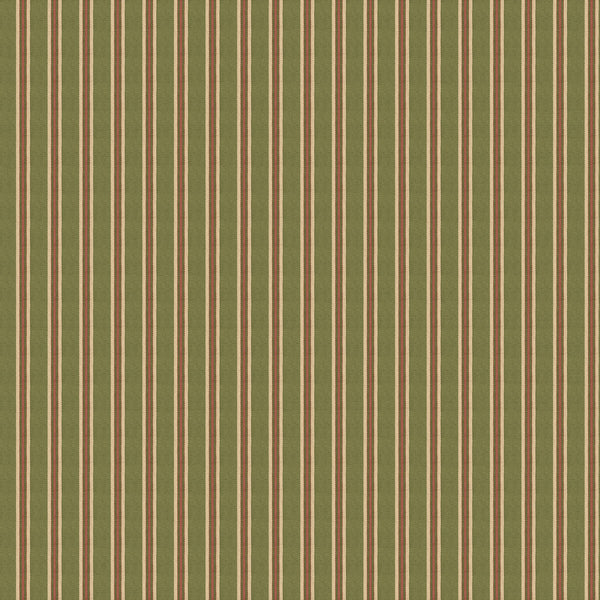 Somerton Stripe - Green Green By Mulberry | Print Club Wallcovering |  Wallcovering