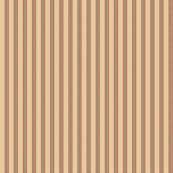 Somerton Stripe - Spice Orange By Mulberry | Print Club Wallcovering |  Wallcovering