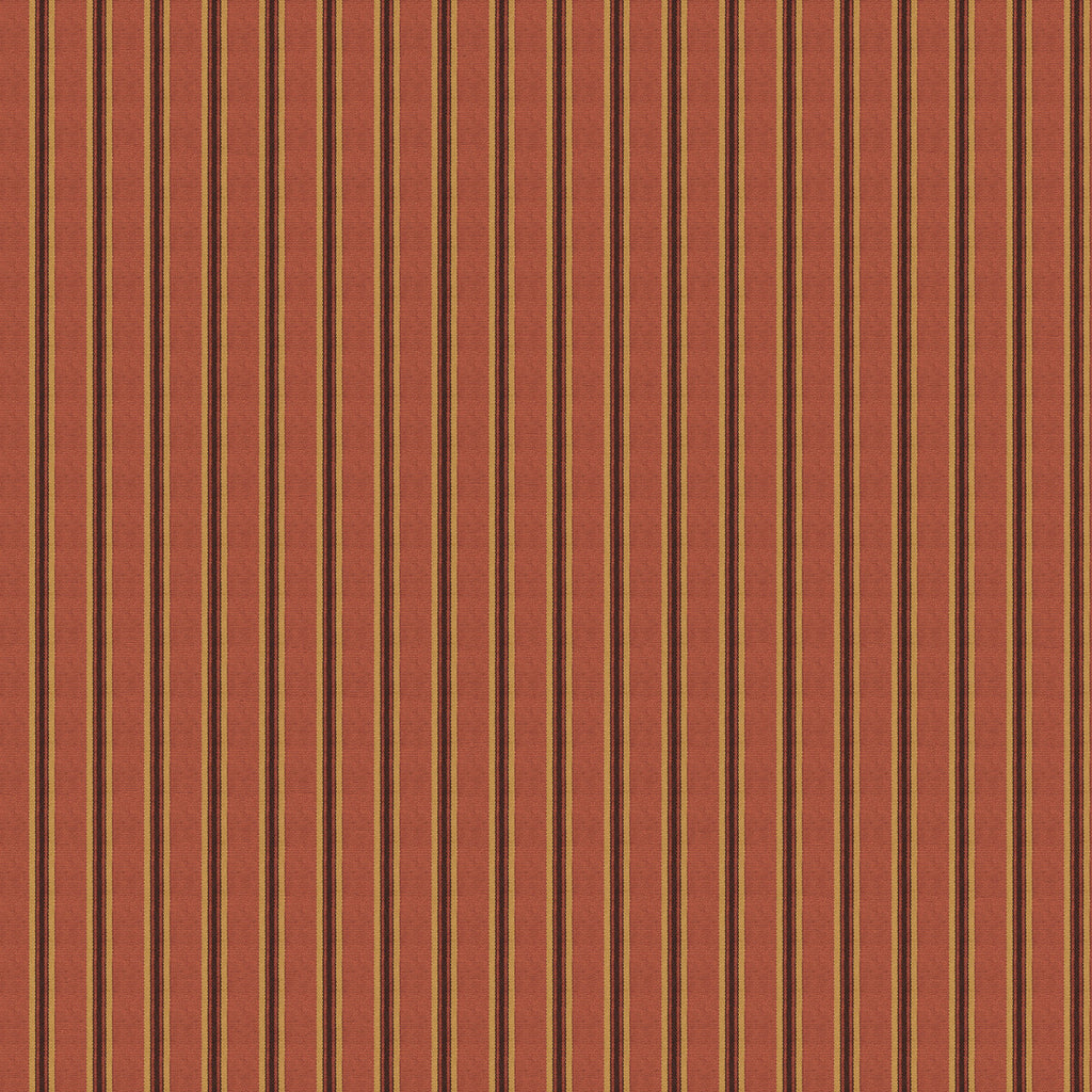Somerton Stripe - Russet Red By Mulberry | Print Club Wallpaper |  Wallcovering
