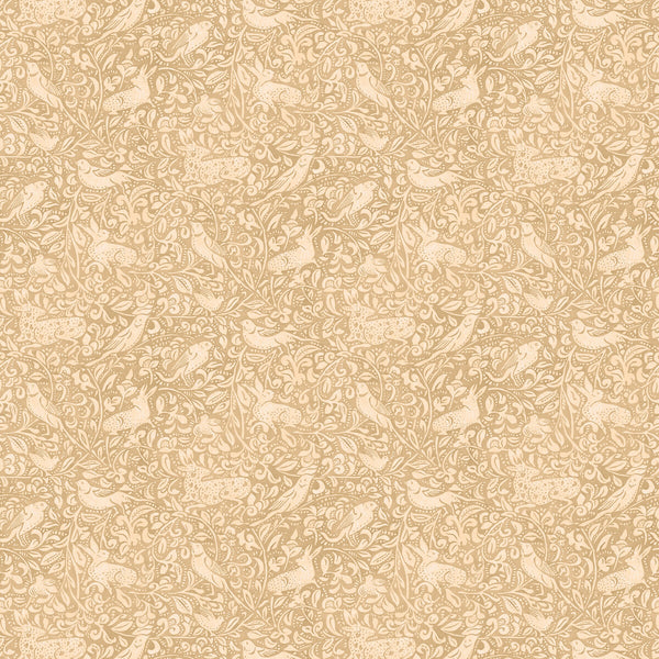 Hedgerow - Stone Beige By Mulberry | Print Club Wallcovering |  Wallcovering