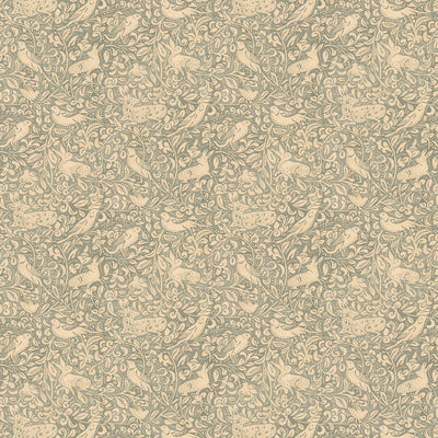 Hedgerow - Soft Teal Teal By Mulberry | Print Club Wallcovering |  Wallcovering