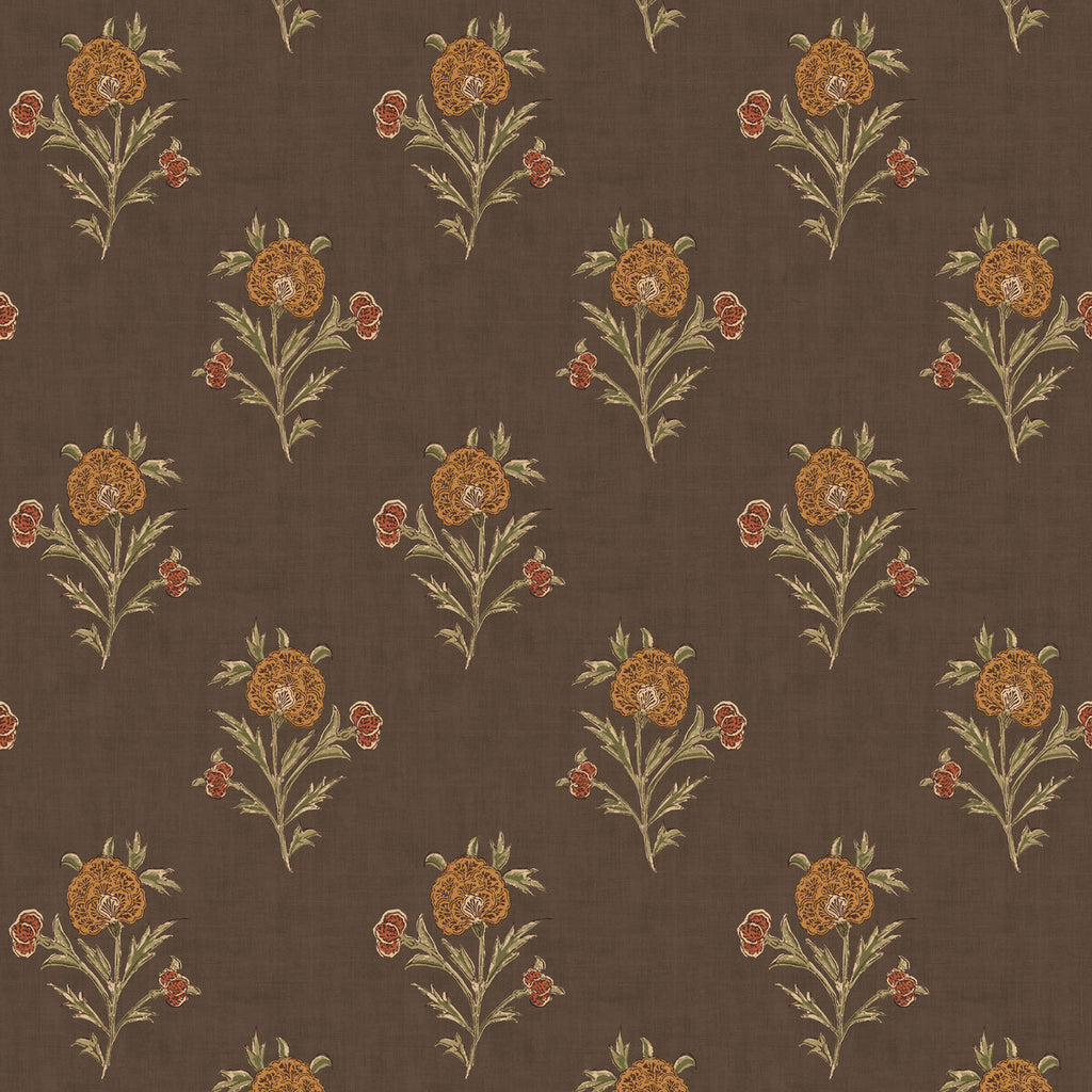 Somerton - Espresso Brown By Mulberry | Print Club Wallpaper |Botanical & Floral  Wallcovering