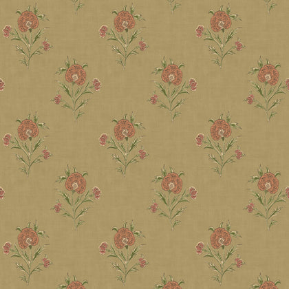 Somerton - Moss Green By Mulberry | Print Club Wallcovering |Botanical & Floral  Wallcovering