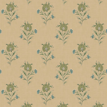 Somerton - Emerald Beige By Mulberry | Print Club Wallcovering |Botanical & Floral  Wallcovering