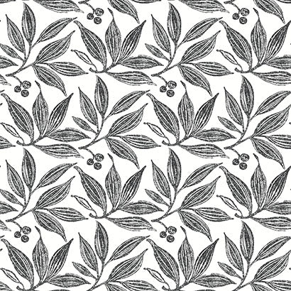 Chokeberry Block Print Wallpaper | Jeffrey Stevens