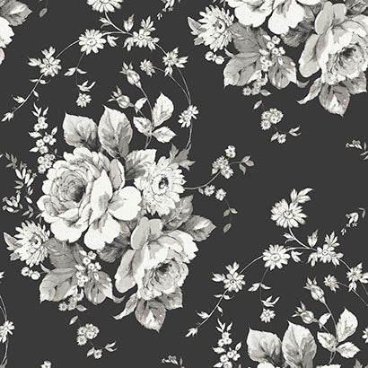 Manasquan Charcoal Dark Gray Wallcovering | Jeffrey Stevens