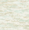 Malibu Brushstrokes Wallpaper - Contemporary Abstract - Metallic Teal and Greige | Malibu Wallpaper