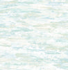 Malibu Brushstrokes Wallpaper - Contemporary Abstract - Metallic Champagne, White, and Powder Blue | Malibu Wallpaper